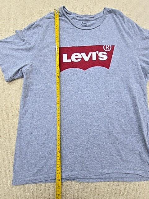 Levi's Men's XL Grey Cotton Crewneck Short Sleeve T-Shirt