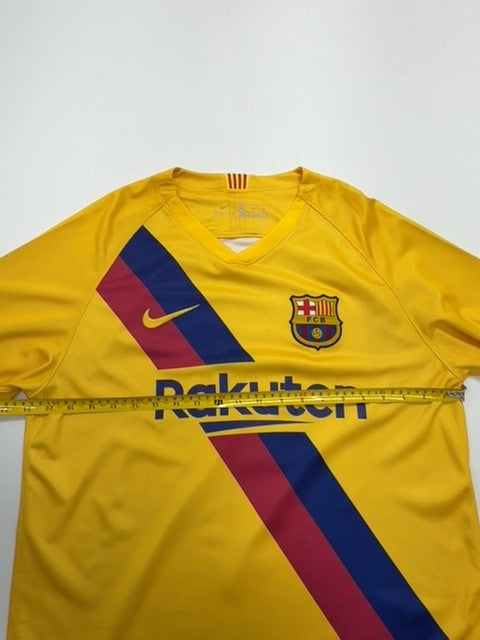 NIKE Boys Yellow Dri-FIT V-Neck Jersey Size XL Breathable Moisture Wicking