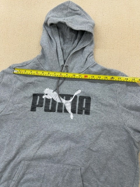 Puma Men's Gray Hooded Pullover Fleece Hoodie XL