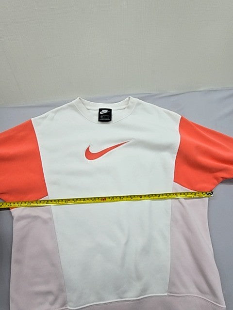 Nike Men's Color Block White/Orange/Pink Hoodie Size M