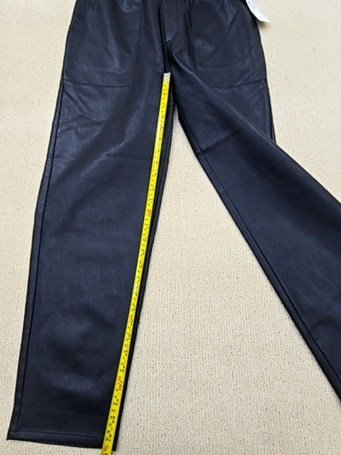 Reiko Rome Shine Black Baggy Pants Women M Elastic Waist Drawstring