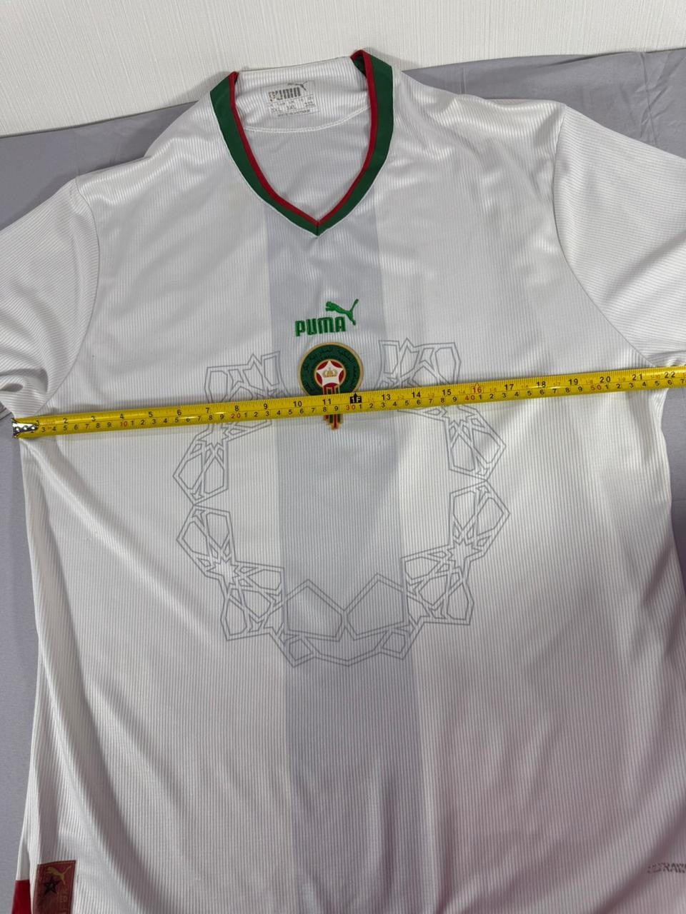 Puma Morocco National Team Football Jersey White Short Sleeve Men Large