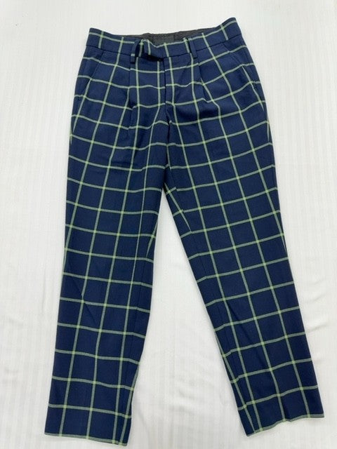 Navy Plaid Big Boys Navy Pants size 7 product image 1