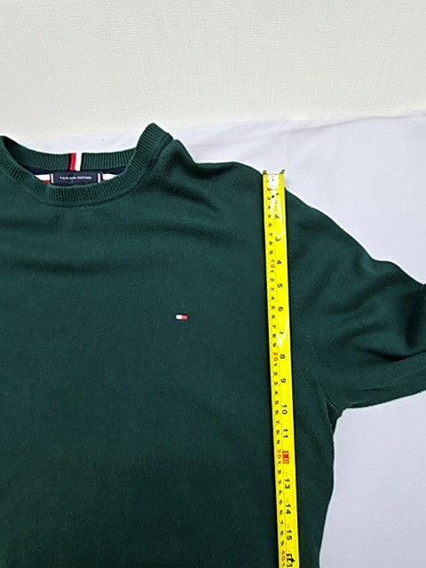 Tommy Hilfiger Men's XL Green Pima Cotton Cashmere Pullover Sweater
