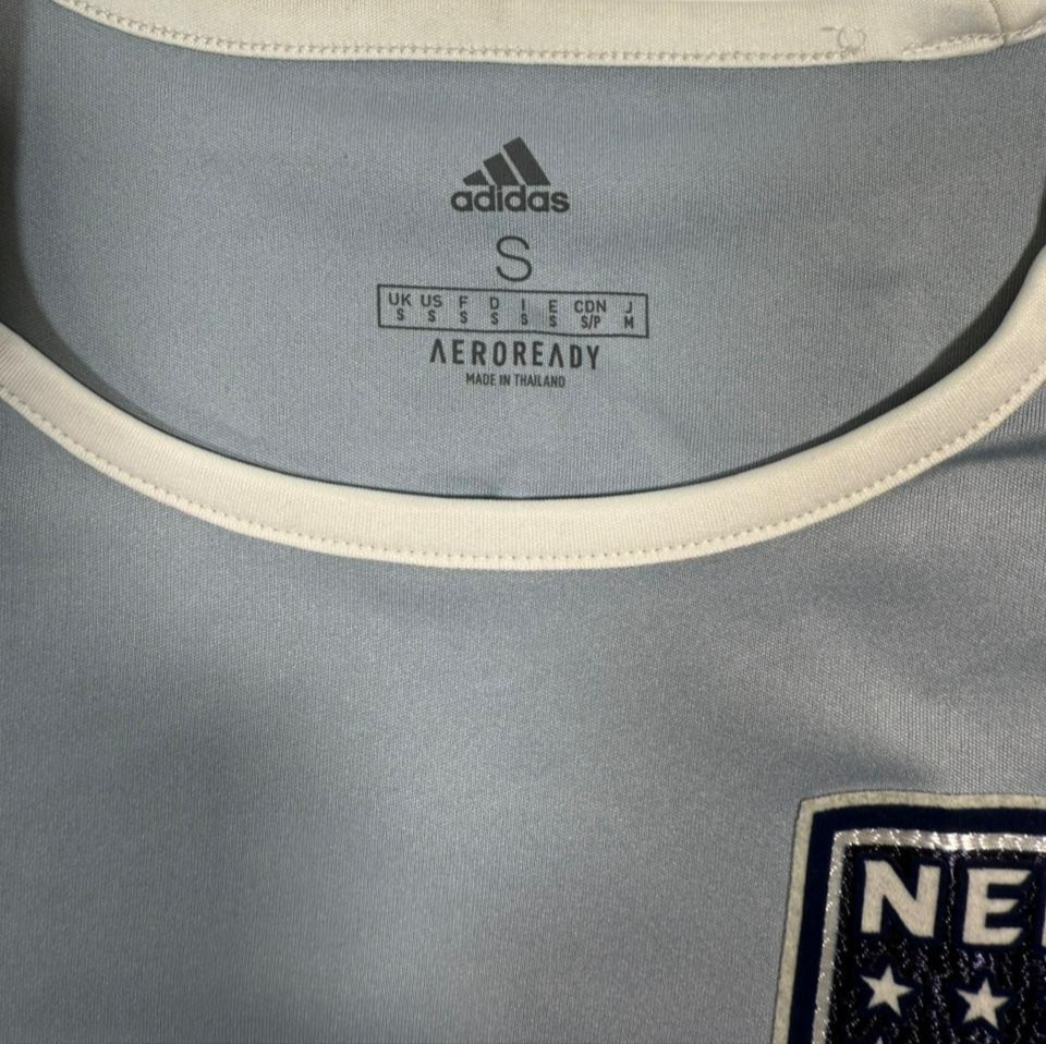 Adidas Men's Grey Aeroready Nefc Soccer Jersey Lacroix Graphics Size S