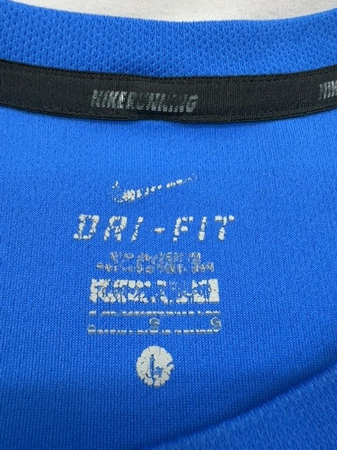 Nike Men's Blue Dri-FIT Short Sleeve Running T-Shirt Crewneck Size L
