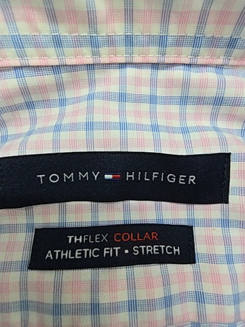 Tommy Hilfiger Men Multicolor Plaid Stretch Shirt Size M Used