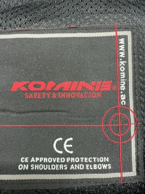 Komine Men Blue Denim Riding Jacket Size S CE Mesh Lining Zipper