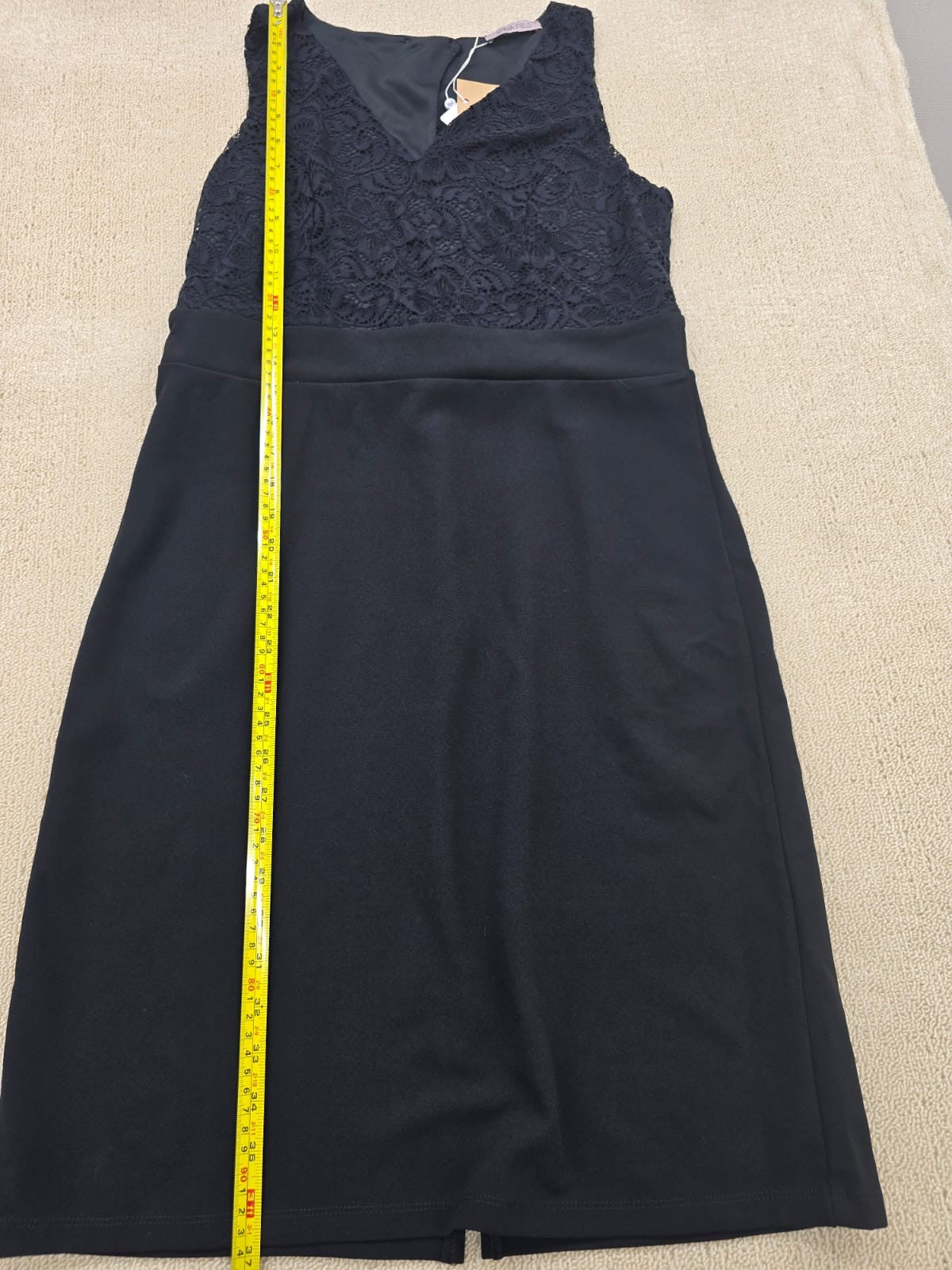 Anna Field Black Lace Cocktail Dress EU 42 Sleeveless V-Neck