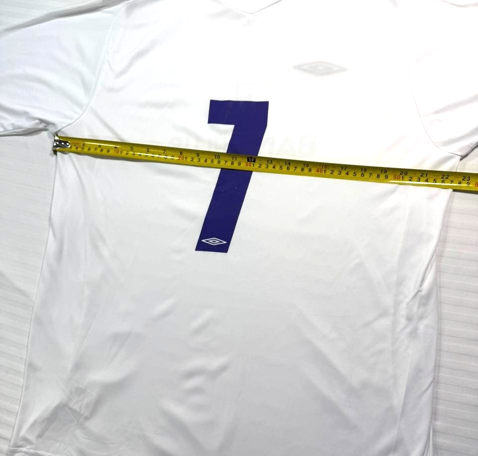 White Football Jersey With A Sponsor Logo - Size XL