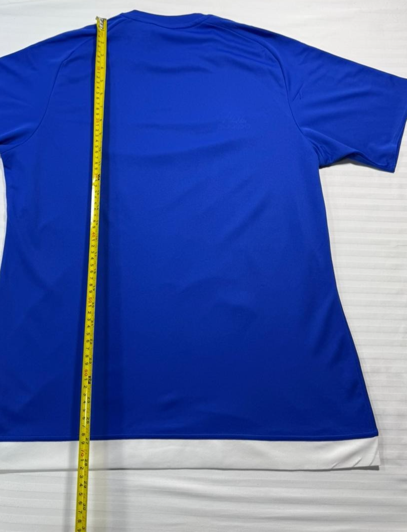 Adidas Men's Royal Blue Climalite Training T-Shirt White 3-Stripes Size L