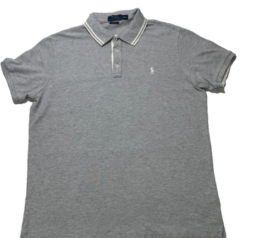 Polo Ralph Lauren Custom Fit Gray Polo Shirt XL 100% Cotton XL