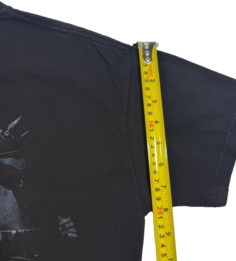Black Free Fire Graphic Print T-Shirt Unisex - Size S