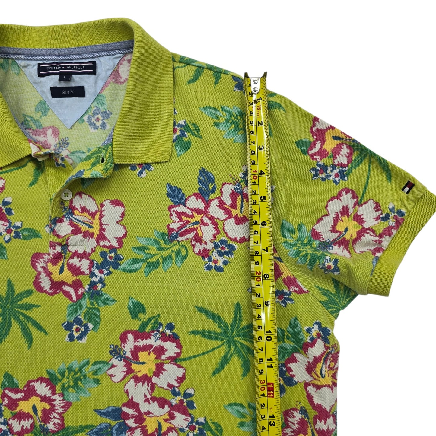 Tommy Hilfiger Men Green Polo Shirt size L product image 6
