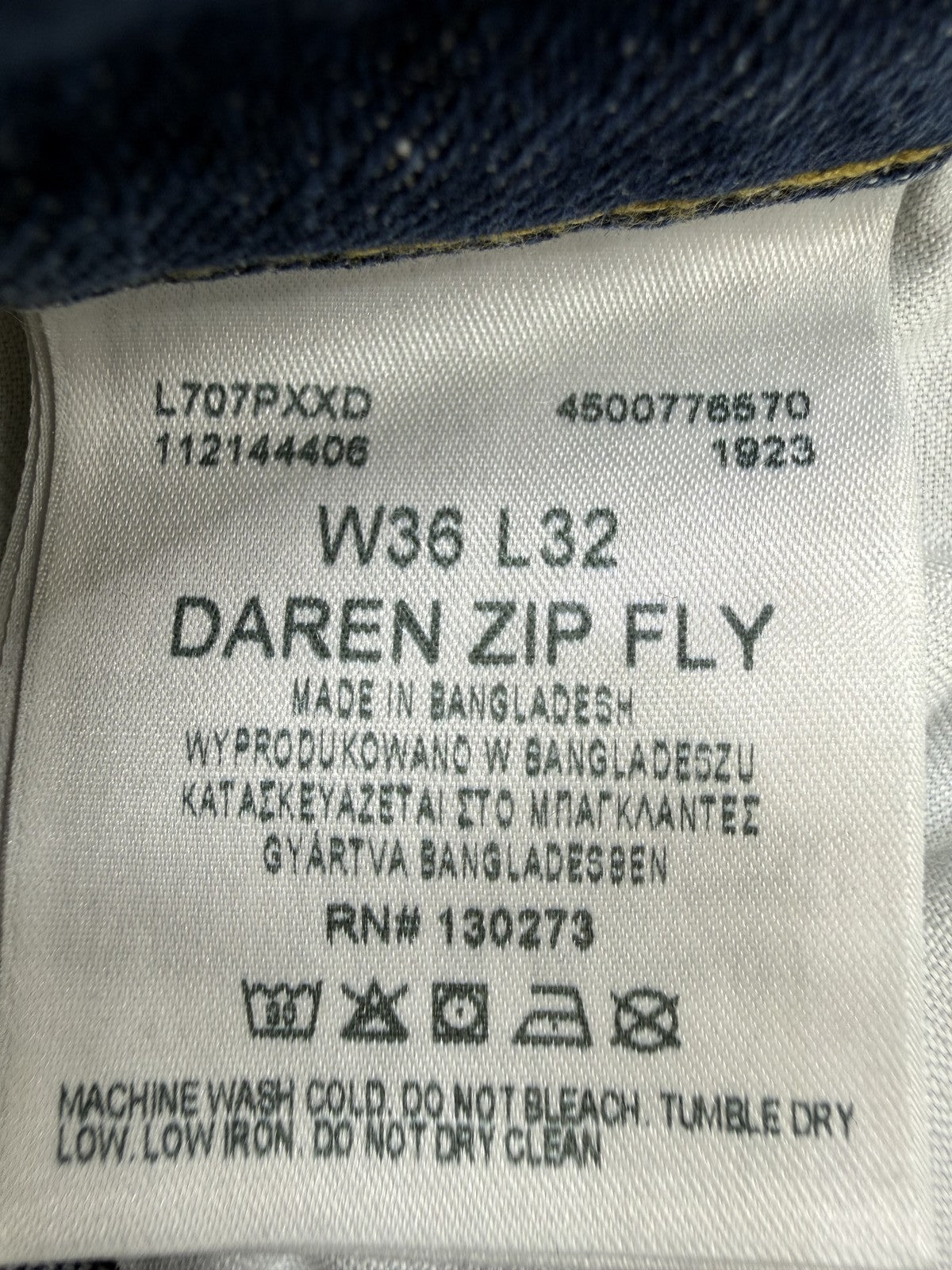 Lee Men's Slim Straight Blue Jeans W36 L32 Stretch Zip Fly