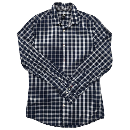 H&M Women's Multicolor Shirt – Size S, Checked, Long Sleeve
