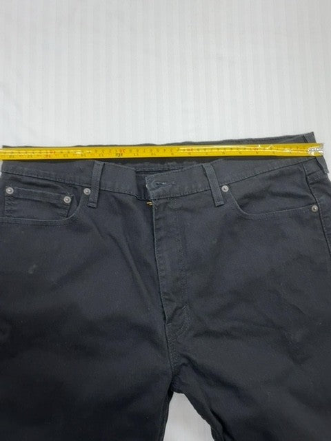 Levi's Men's 513 Slim Straight Black Jeans 38x30 Stretch