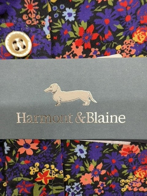 Harmont & Blaine Floral Button Shirt Men XL Long Sleeve