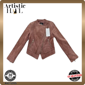 Vero Moda Pink Faux Leather Bomber Jacket Short Size S Women