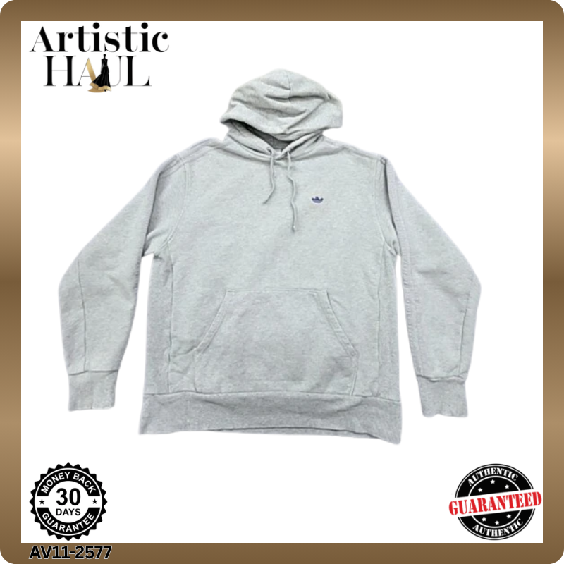 Adidas Originals Men's M Grey Heather Pullover Hoodie Fleece