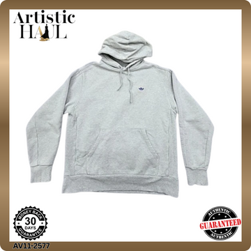 Adidas Originals Men's M Grey Heather Pullover Hoodie Fleece