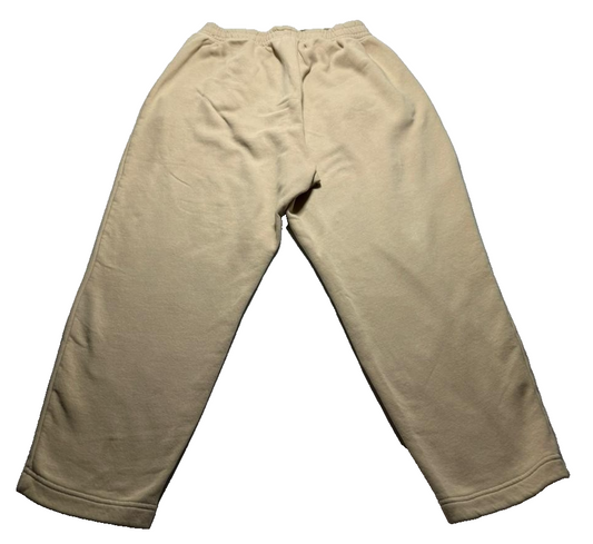 Nike Beige Sweatpants, Men's XL, Cotton Fleece Joggers, Casual Athletic Wear