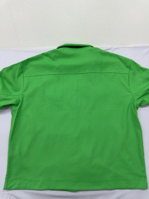 Koton Green Oversized Shirt Jacket EU 42 Snap Button Long Sleeve