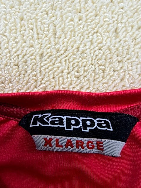 Kappa Men's Red XL Sports T-Shirt Raglan Color Block Logo