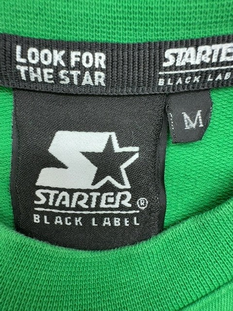 Starter Black Label Green Crewneck Sweatshirt M Italy Cotton Long Sleeve