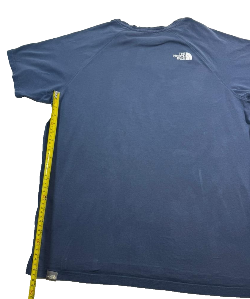 The North Face Navy Blue T-Shirt, Men's XL, Logo Print Casual Cotton Tee