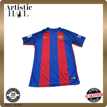 Nike Men's Blue Red Soccer Jersey Dri-FIT Size M Short Sleeve