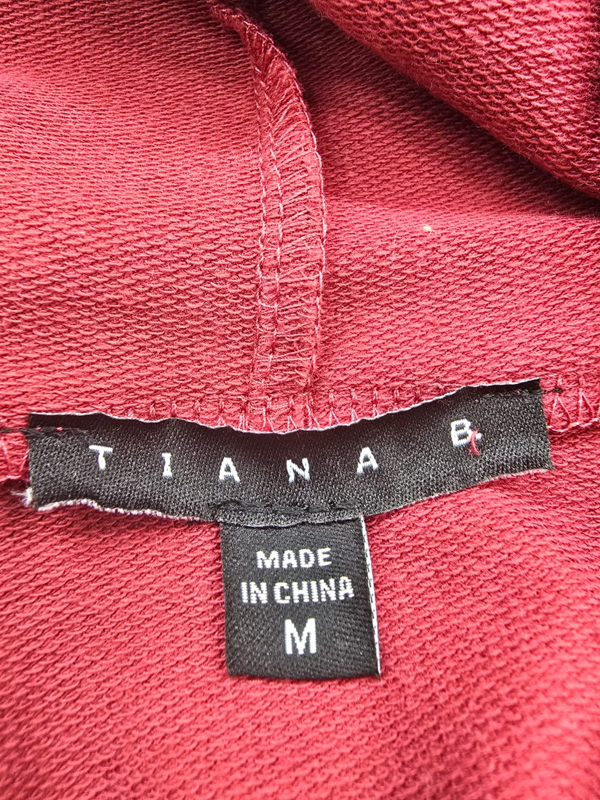 Tiana B Magenta Hoodie Dress M Long Sleeve Stripe Pocket Women