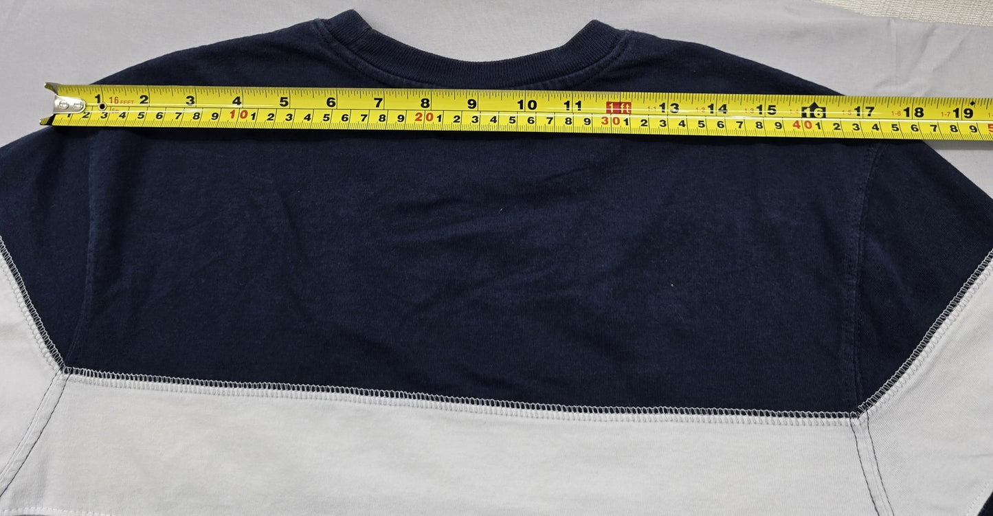 Tommy Hilfiger Men's Navy Stripe Cotton T-Shirt Size M Crew Neck