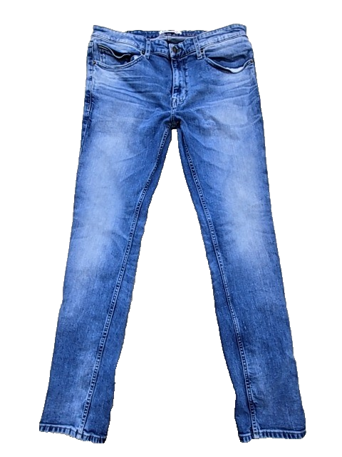 Tommy Hilfiger Men's Tapered Light Wash Jeans 36x34 34" Inseam Denim