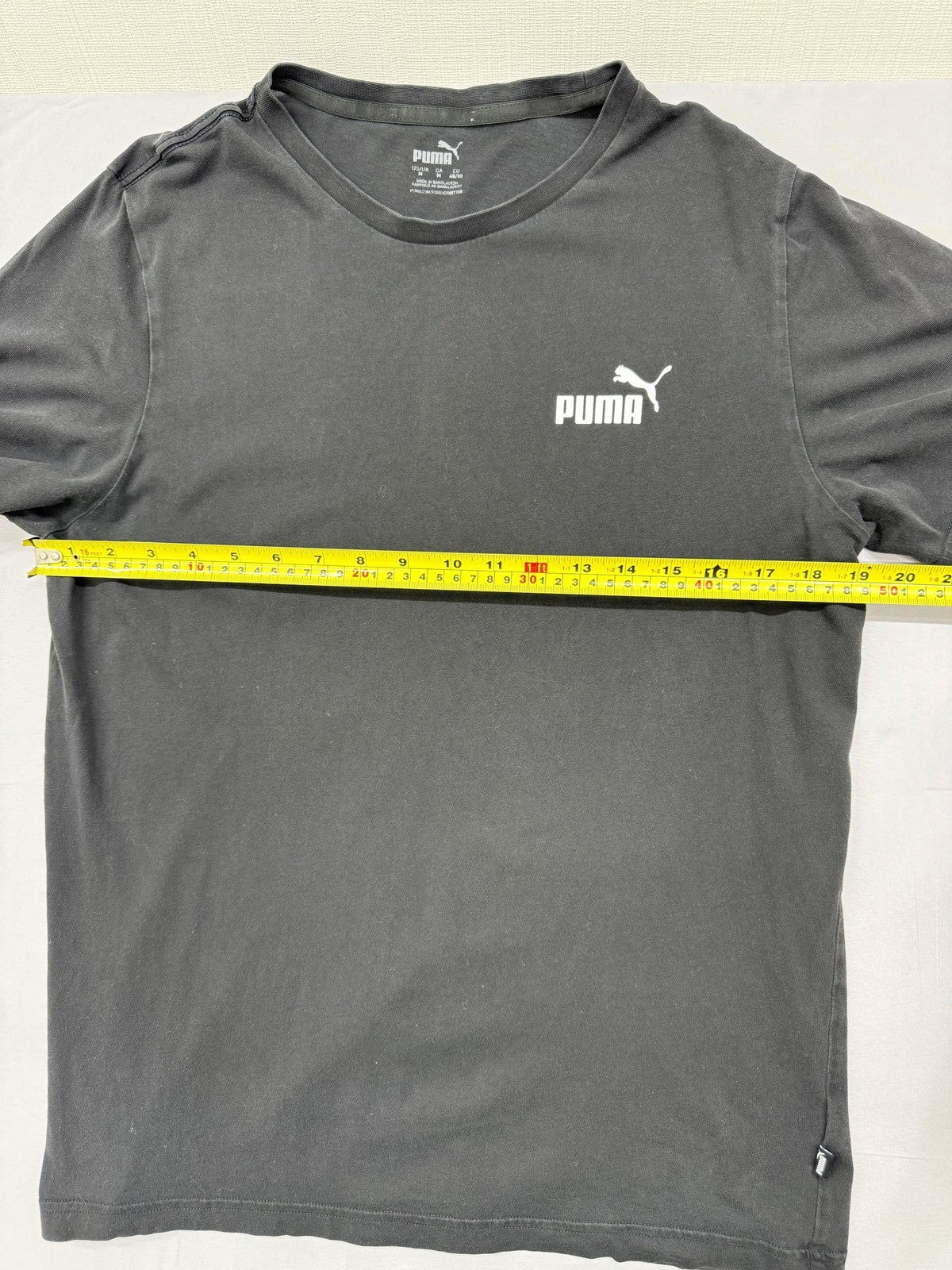Puma Black Men's M Short Sleeve Crew Neck Cotton T-Shirt