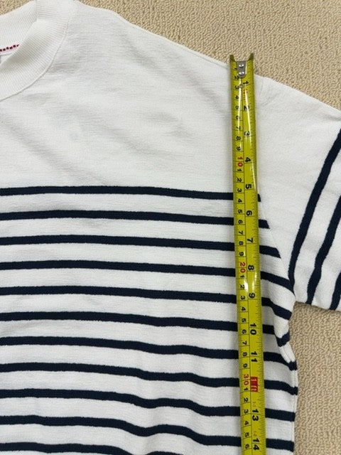 Esprit Striped Sweatshirt Women's L White Navy Crewneck