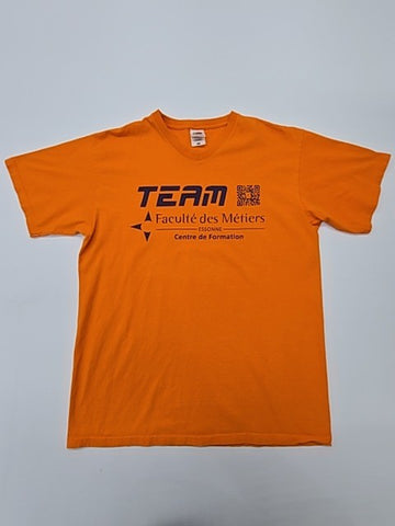 Fruit of the Loom Unisex Kids Orange Graphic Tee Size L Regular Fit