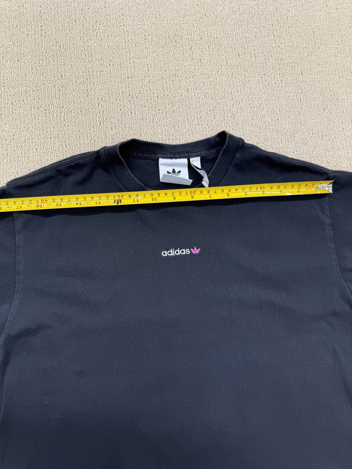 Adidas Unisex Black Stripes Originals T-Shirt M Short Sleeve 3 Stripes