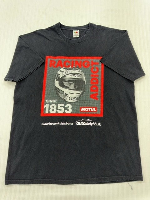 Fruit of the Loom Men's Black T-Shirt – Size XL, Racing racing Racing One-off