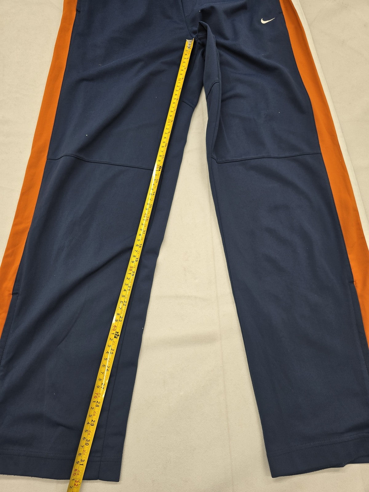 Nike Navy Orange Striped Sweatpants Men's L Activewear