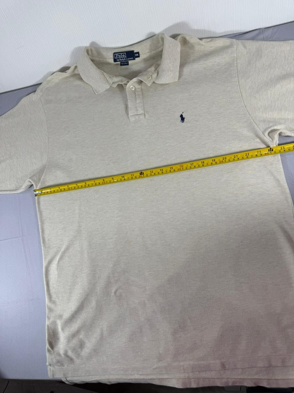 Polo Ralph Lauren Men's Beige Polo Shirt Size XXL Short Sleeve