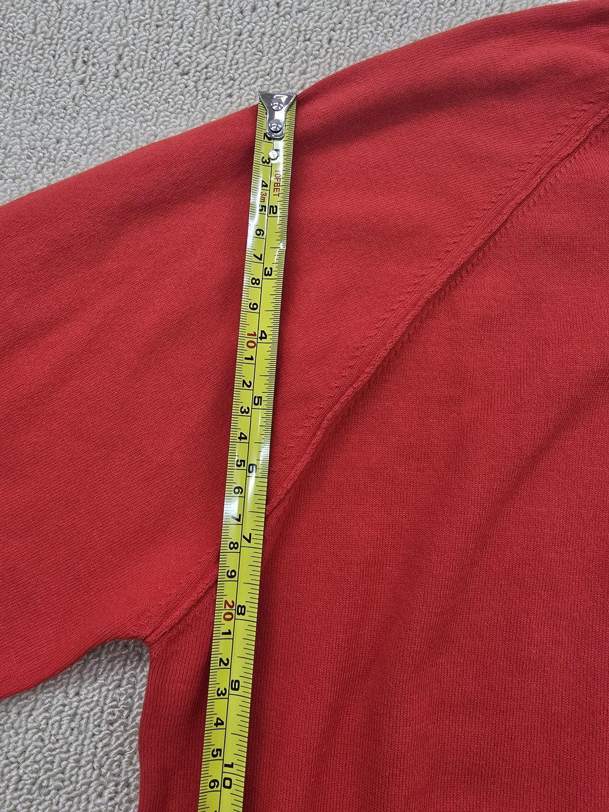 Trussardi Jeans Red Cotton Crewneck Sweater TX Long Sleeve Italy