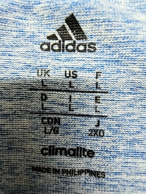 Adidas Men's Blue Climacool Short Sleeve T-Shirt Size L Regular