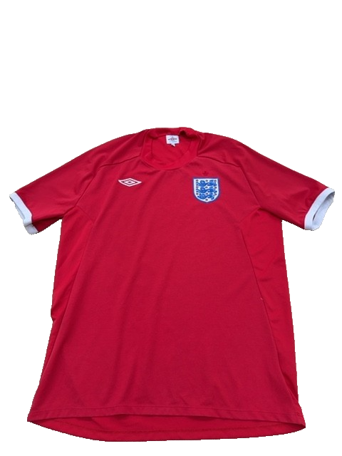 Umbro Men's Red England Football Jersey Size 44 EU Vintage