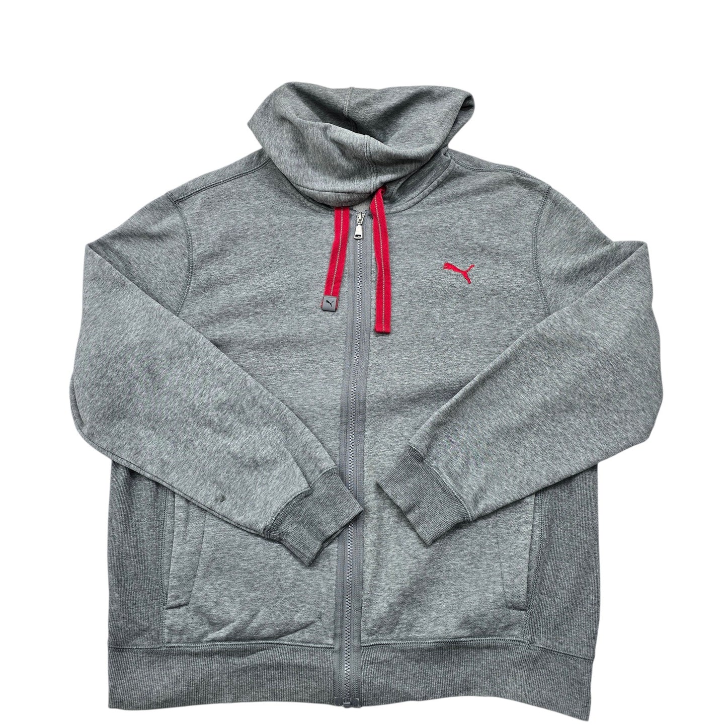 Puma Men's Heather Gray Zip-Up Hoodie Size L