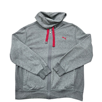 Puma Men's Heather Gray Zip-Up Hoodie Size L