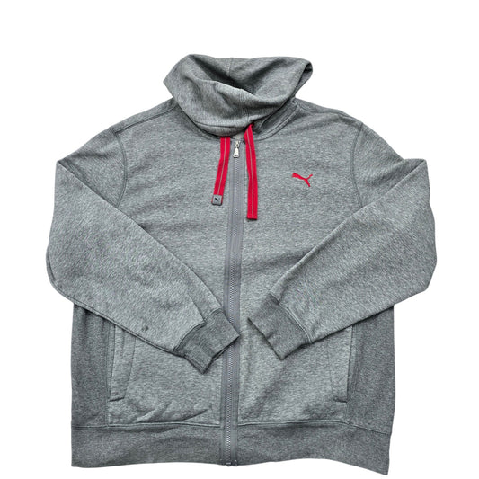 Puma Men's Gray Hoodie – Size L, Full Zip – Ref C12AE