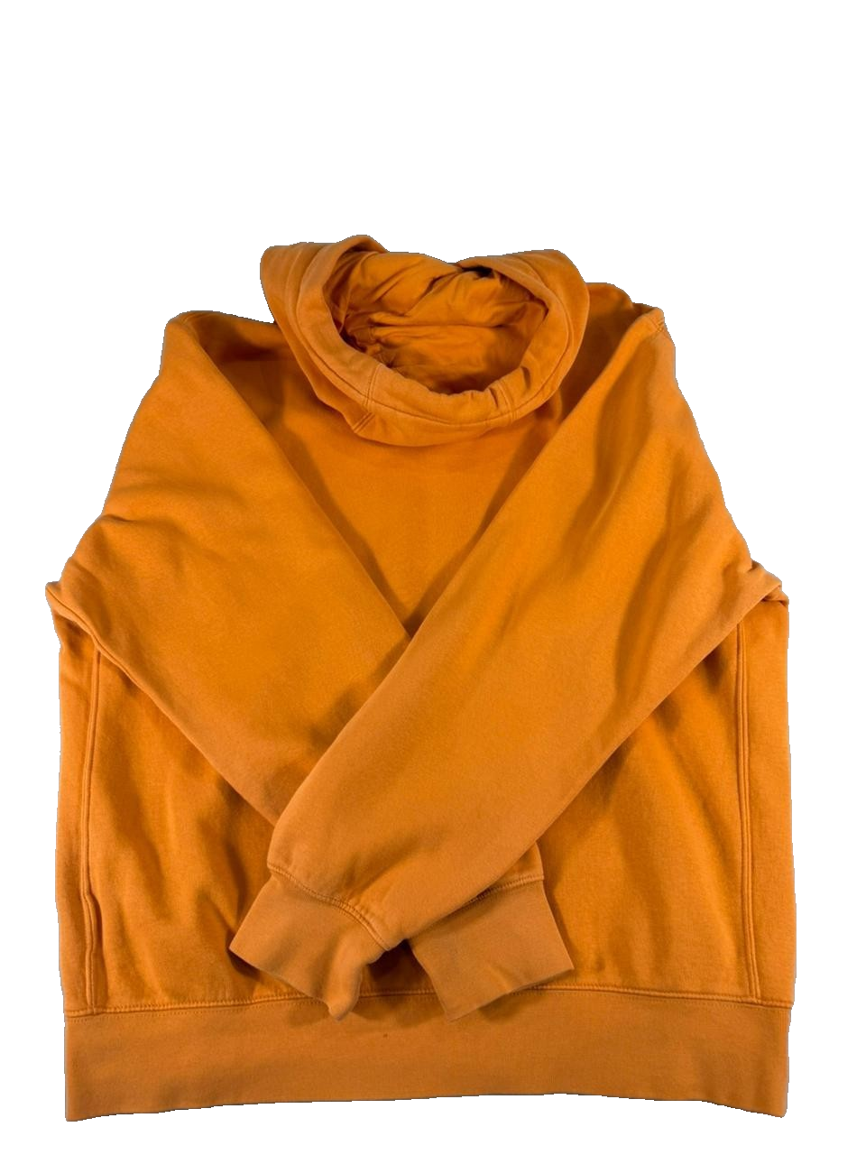 Nike Men’s Orange Pullover Hoodie Fleece Lined Sweatshirt Size M