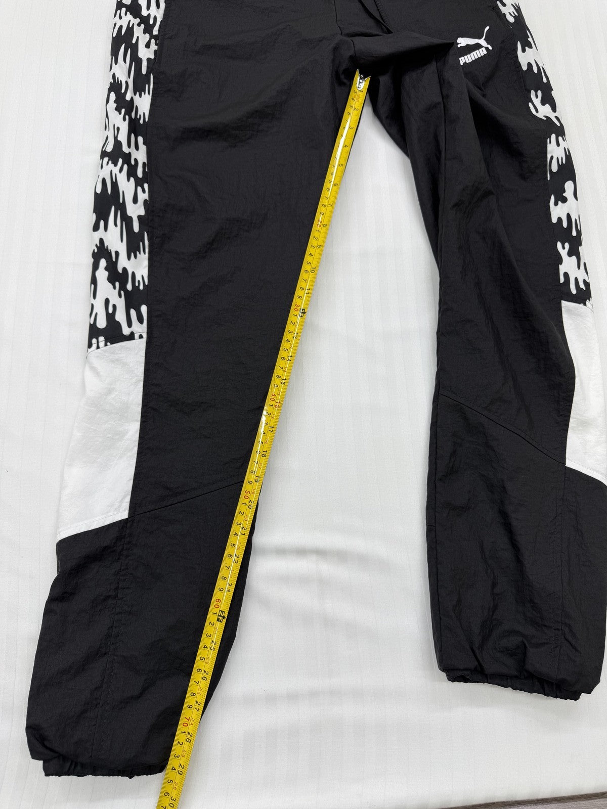 Puma Men's Black White Track Pants Size M Relaxed Fit