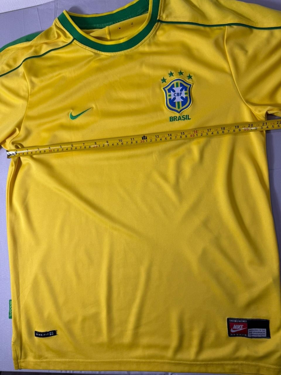 Nike Brazil CBF Yellow Soccer Football Jersey Men's Short Sleeve